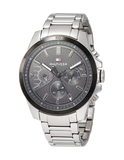 Tommy Hilfiger Iconic Quartz Black Dial Silver Steel Strap Watch for Men - 1791564 Buy Now By Tommy Hilfiger