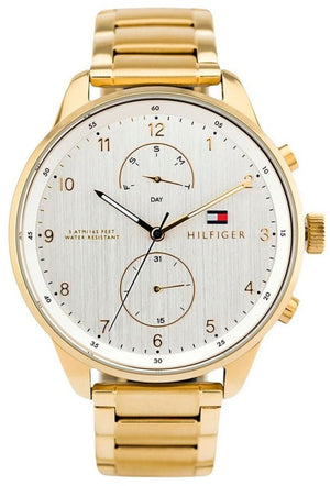 Tommy Hilfiger Chase Quartz White Dial Gold Steel Strap Watch for Men - 1791576 Buy Now By Tommy Hilfiger