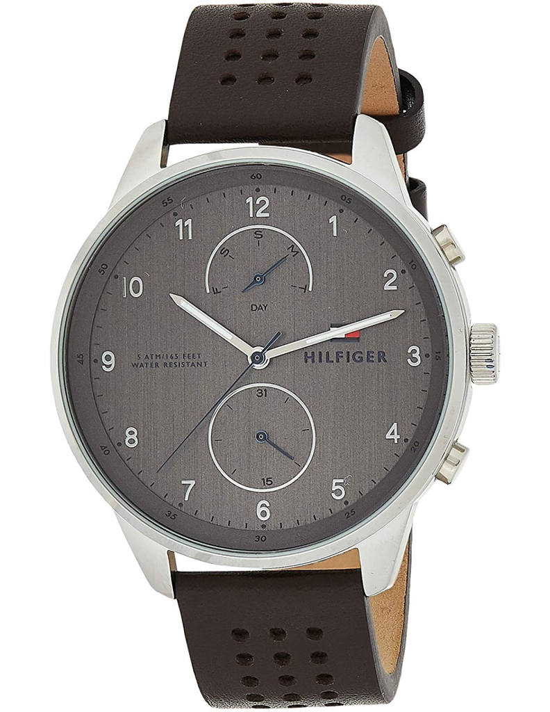 Tommy Hilfiger Chase Quartz Brown Dial Brown Leather Strap Watch for Men - 1791579 Buy Now By Tommy Hilfiger