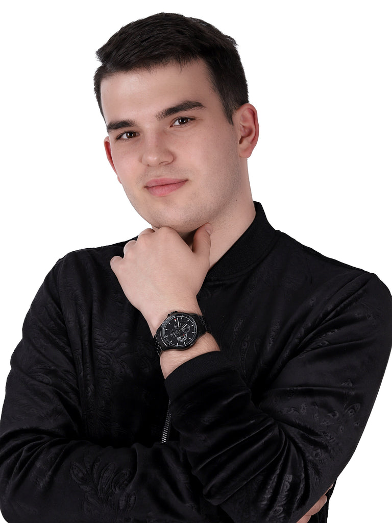 Tommy Hilfiger Shawn Quartz Black Dial Black Steel Strap Watch for Men - 1791611 Buy Now By Tommy Hilfiger