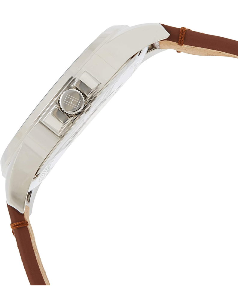 Tommy Hilfiger Multi Function Quartz White Dial Brown Leather Strap Watch for Men - 1791614 Buy Now By Tommy Hilfiger