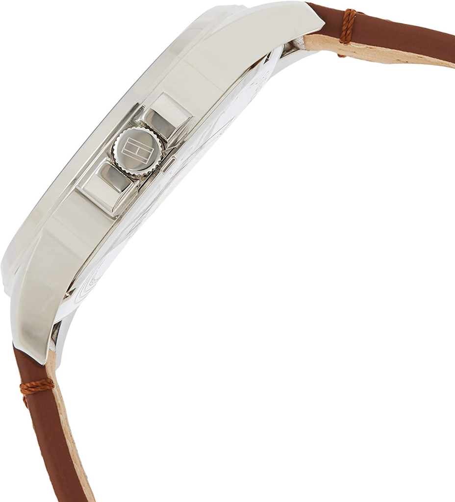Tommy Hilfiger Kane Chronograph White Dial Brown Leather Strap Watch for Men - 1791400 Buy Now By Tommy Hilfiger