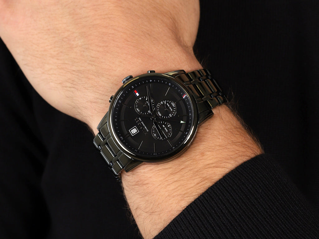 Tommy Hilfiger Quartz Black Dial Black Steel Strap Watch for Men - 1791634 Buy Now By Tommy Hilfiger