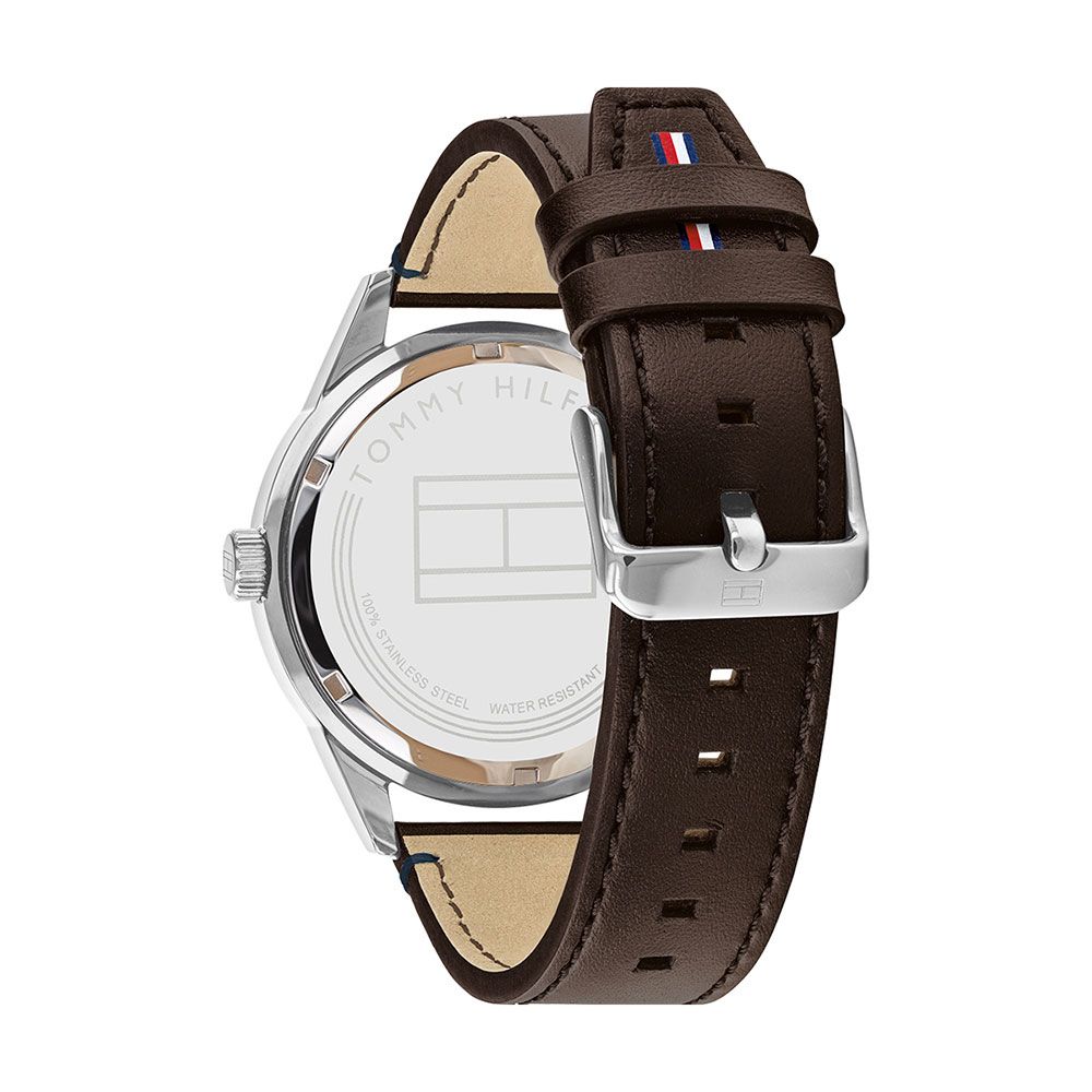 Tommy Hilfiger Austin Grey Dial Brown Leather Strap Watch for Men - 1791637 Buy Now By Tommy Hilfiger