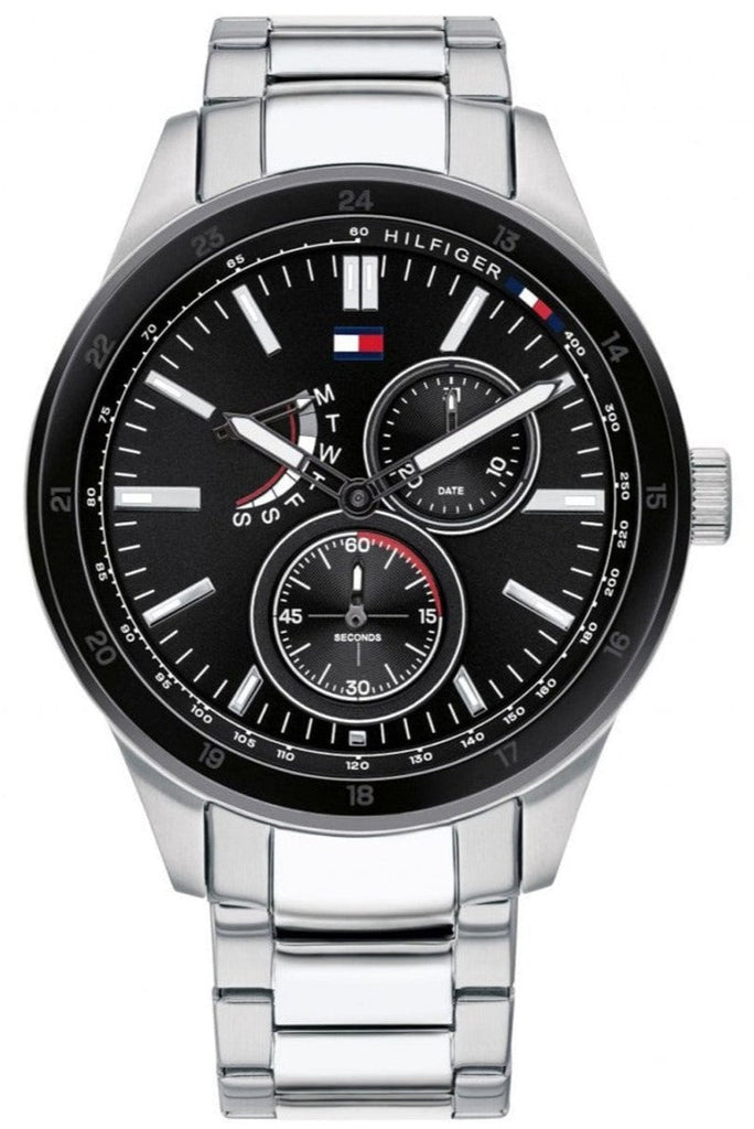 Tommy Hilfiger Austin Black Dial Silver Steel Strap Watch for Men - 1791639 Buy Now By Tommy Hilfiger