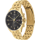 Tommy Hilfiger West Chronograph Quartz Black Dial Gold Steel Strap Watch For Men - 1791708 Buy Now By Tommy Hilfiger