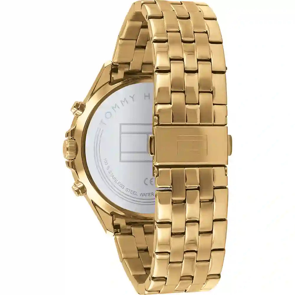 Tommy Hilfiger West Chronograph Quartz Black Dial Gold Steel Strap Watch For Men - 1791708 Buy Now By Tommy Hilfiger