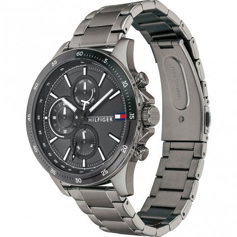 Tommy Hilfiger Bank Grey Dial Grey Steel Strap Watch for Men - 1791719 Buy Now By Tommy Hilfiger