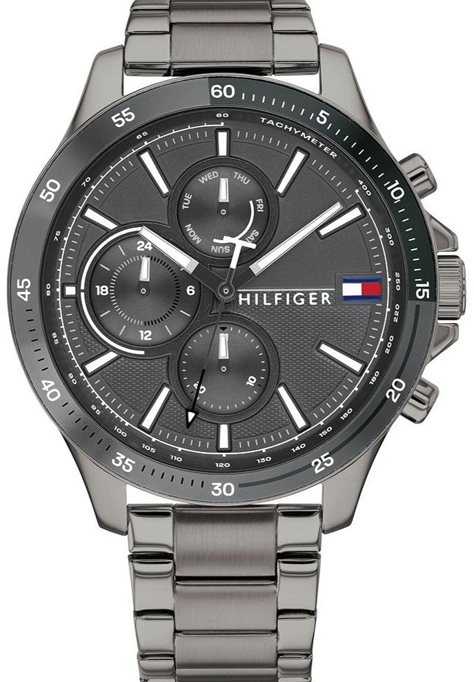 Tommy Hilfiger Bank Grey Dial Grey Steel Strap Watch for Men - 1791719 Buy Now By Tommy Hilfiger