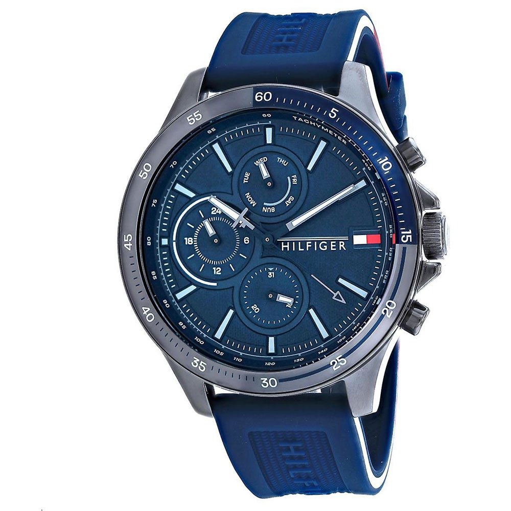 Tommy Hilfiger Bank Blue Dial Blue Rubber Strap Watch for Men - 1791721 Buy Now By Tommy Hilfiger