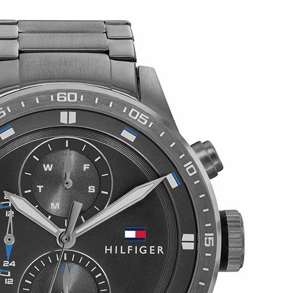 Tommy Hilfiger Trent Chronograph Grey Dial Grey Steel Strap Watch For Men - 1791806 Buy Now By Tommy Hilfiger
