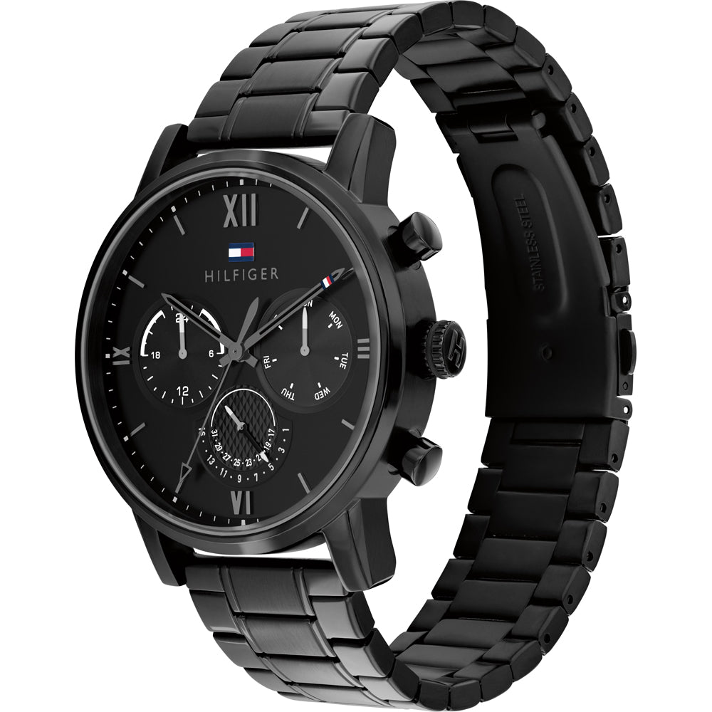 Tommy Hilfiger Daniel Black Dial Black Steel Strap Watch for Men - 1710383 Buy Now By Tommy Hilfiger