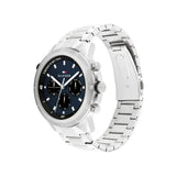 Tommy Hilfiger Troy Chronograph Blue Dial Silver Steel Strap Watch For Men - 1792104 Buy Now By Tommy Hilfiger
