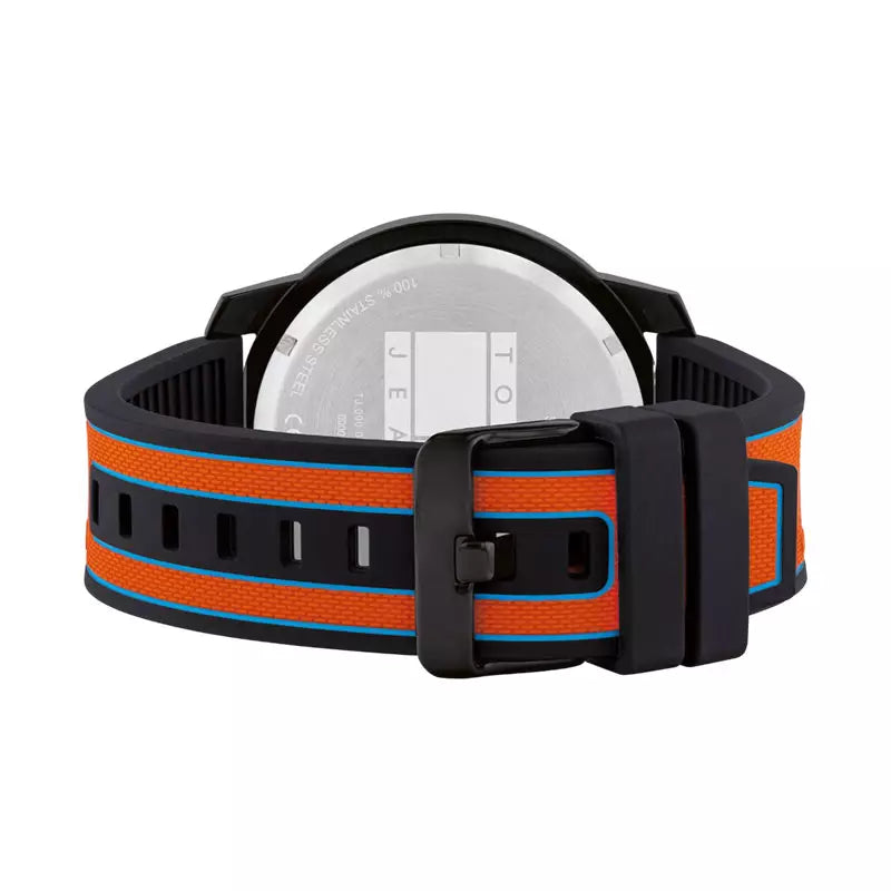 Tommy Hilfiger Wynwood Chronograph Black Dial Orange Silicone Strap Watch For Men - 1710583 Buy Now By Tommy Hilfiger