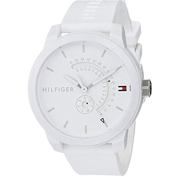 Tommy Hilfiger Denim Analog White Dial White Rubber Strap Watch for Men - 1791481 Buy Now By Tommy Hilfiger