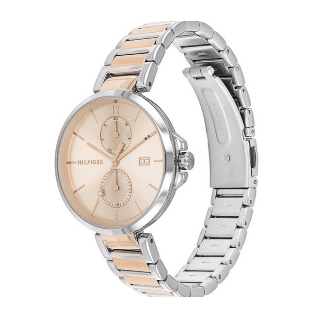 Tommy Hilfiger Angela Chronograph Pink Dial Two Tone Steel Strap Watch for Women - 1782127 Buy Now By Tommy Hilfiger