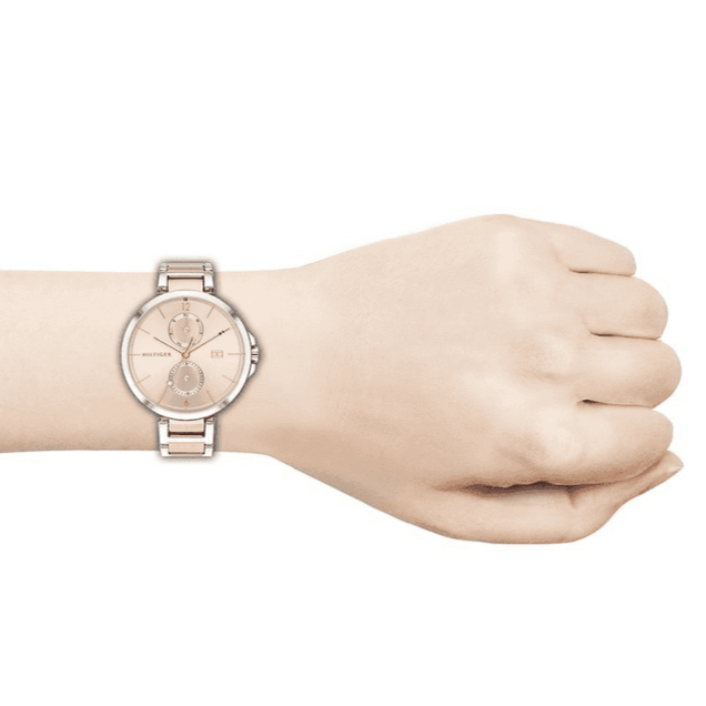Tommy Hilfiger Angela Chronograph Pink Dial Two Tone Steel Strap Watch for Women - 1782127 Buy Now By Tommy Hilfiger