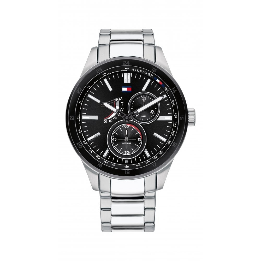 Tommy Hilfiger Austin Black Dial Silver Steel Strap Watch for Men - 1791639 Buy Now By Tommy Hilfiger