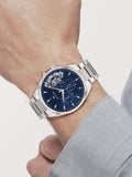 Tommy Hilfiger Baker Quartz Blue Dial Silver Steel Strap Watch For Men - 1710448 Buy Now By Tommy Hilfiger