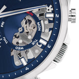 Tommy Hilfiger Baker Quartz Blue Dial Silver Steel Strap Watch For Men - 1710448 Buy Now By Tommy Hilfiger