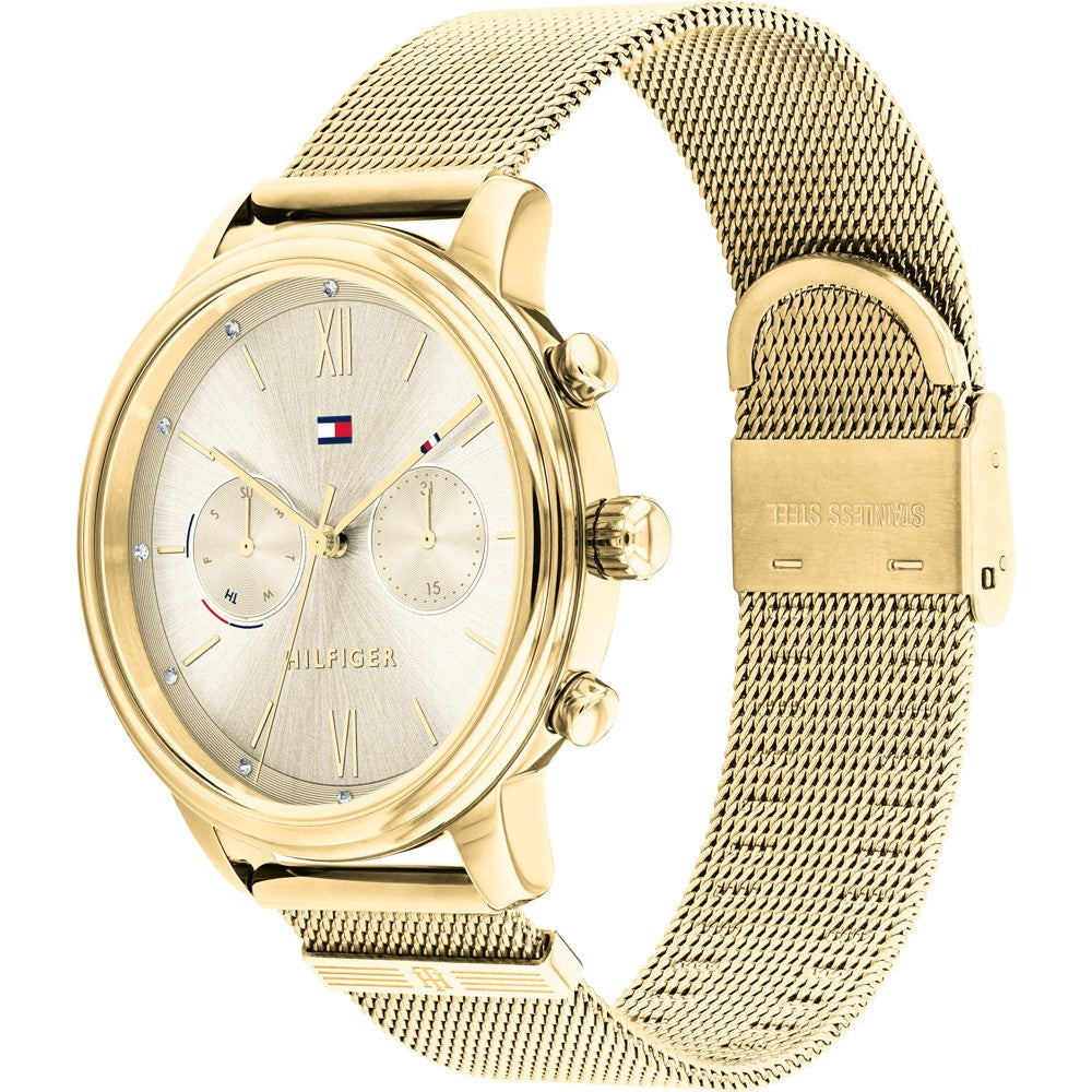 Tommy Hilfiger Blake Quartz Gold Dial Gold Mesh Bracelet Watch for Women - 1782302 Buy Now By Tommy Hilfiger