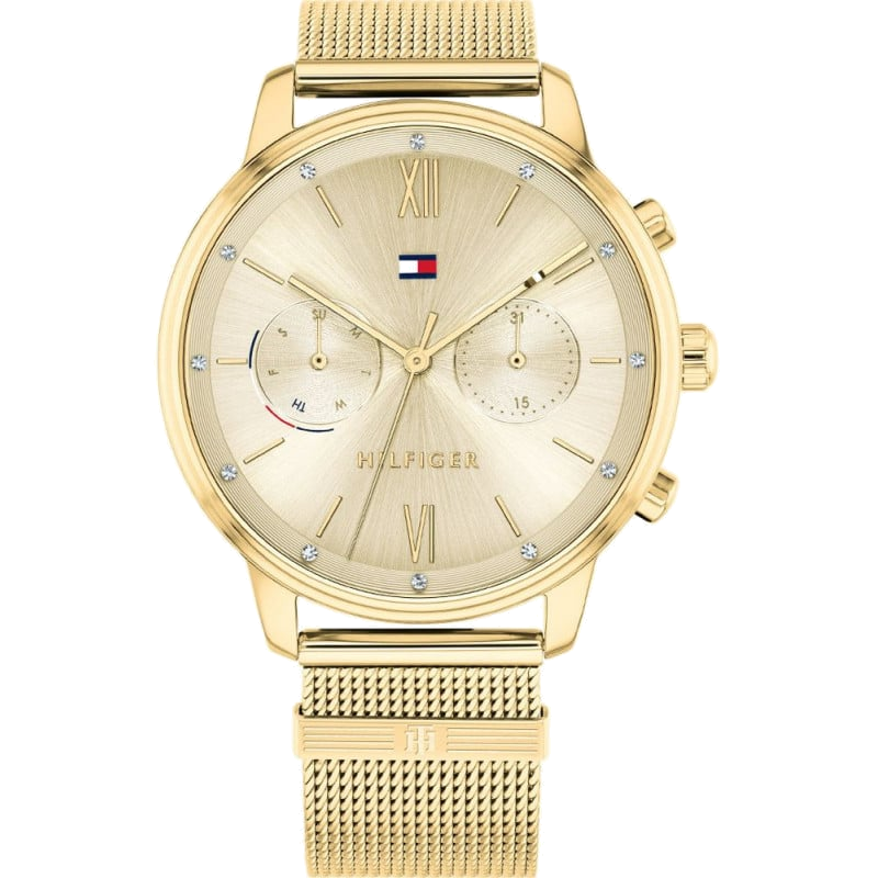 Tommy Hilfiger Blake Quartz Gold Dial Gold Mesh Bracelet Watch for Women - 1782302 Buy Now By Tommy Hilfiger