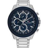 Tommy Hilfiger Clark Chronograph Blue Dial Silver Steel Strap Watch For Men - 1792080 Buy Now By Tommy Hilfiger