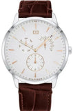Tommy Hilfiger Brad Chronograph White Dial Brown Leather Strap Watch For Men - 1710389 Buy Now By Tommy Hilfiger
