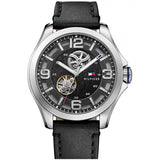 Tommy Hilfiger Bruce Analog Black Dial Black Leather Strap Watch for Men - 1791279 Buy Now By Tommy Hilfiger