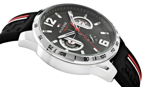 Tommy Hilfiger Decker Quartz Black Dial Black Rubber Strap Watch for Men - 1791473 Buy Now By Tommy Hilfiger