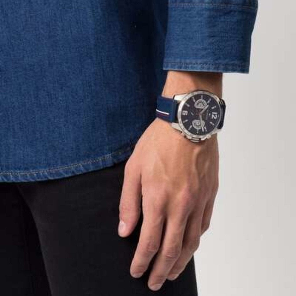 Tommy Hilfiger Decker Blue Dial Blue Rubber Strap Watch for Men - 1791476 Buy Now By Tommy Hilfiger