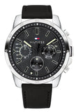 Tommy Hilfiger Decker Black Dial Black Leather Strap Watch for Men - 1791563 Buy Now By Tommy Hilfiger