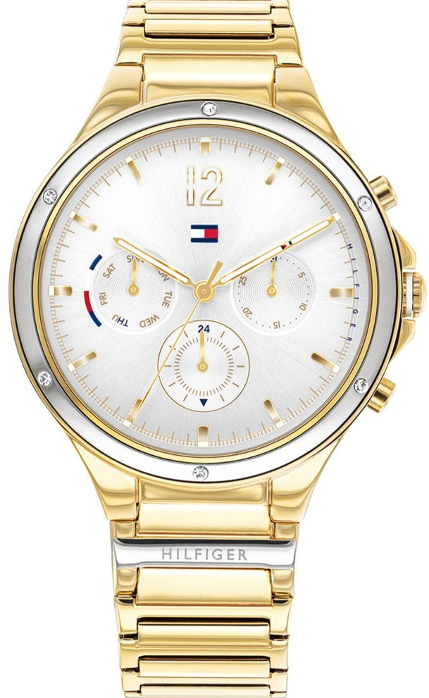 Tommy Hilfiger Eve Chronograph Quartz White Dial Gold Steel Strap Watch For Women - 1782278 Buy Now By Tommy Hilfiger