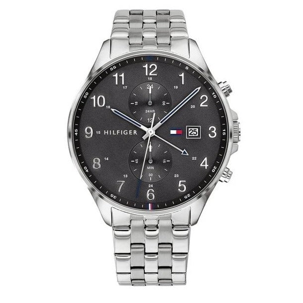 Tommy Hilfiger West Quartz Black Dial Silver Steel Strap Watch For Men - 1791707 Buy Now By Tommy Hilfiger