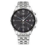 Tommy Hilfiger West Quartz Black Dial Silver Steel Strap Watch For Men - 1791707 Buy Now By Tommy Hilfiger