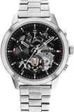 Tommy Hilfiger Henry Chronograph Black Dial Silver Steel Strap Watch For Men - 1710477 Buy Now By Tommy Hilfiger