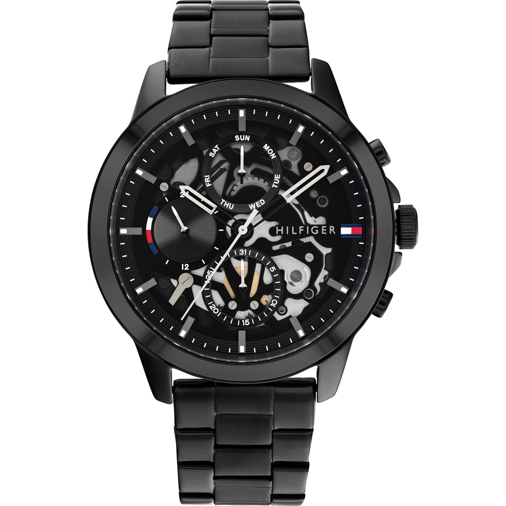 Tommy Hilfiger Henry Chronograph Black Dial Black Steel Strap Watch For Men - 1710478 Buy Now By Tommy Hilfiger