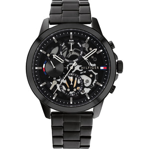 Tommy Hilfiger Henry Chronograph Black Dial Black Steel Strap Watch For Men - 1710478 Buy Now By Tommy Hilfiger