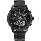 Tommy Hilfiger Henry Chronograph Black Dial Black Steel Strap Watch For Men - 1710478 Buy Now By Tommy Hilfiger