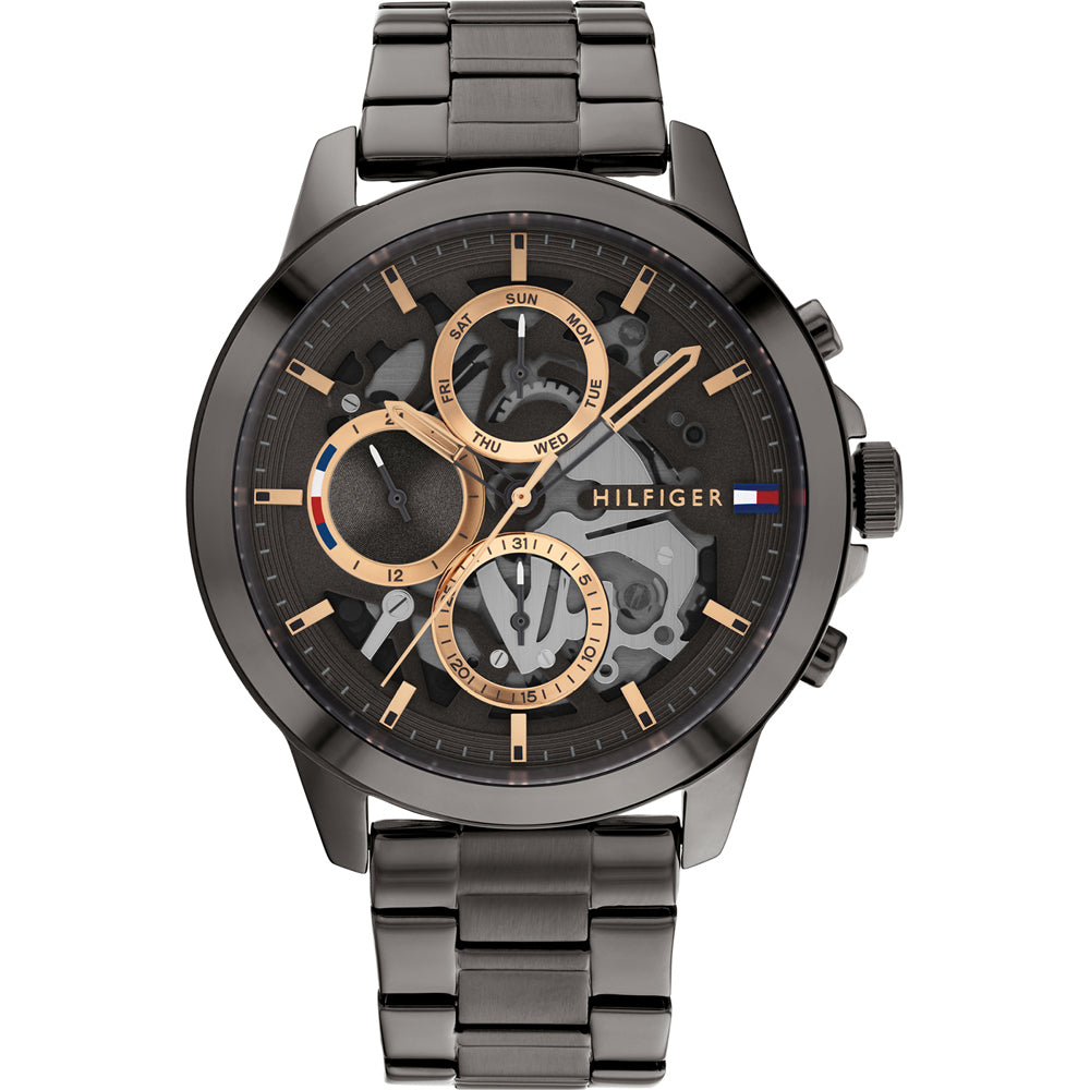 Tommy Hilfiger Henry Chronograph Grey Dial Grey Steel Strap Watch For Men - 1710479 Buy Now By Tommy Hilfiger