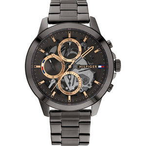 Tommy Hilfiger Henry Chronograph Grey Dial Grey Steel Strap Watch For Men - 1710479 Buy Now By Tommy Hilfiger