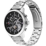 Tommy Hilfiger Henry Chronograph Black Dial Silver Steel Strap Watch For Men - 1710477 Buy Now By Tommy Hilfiger