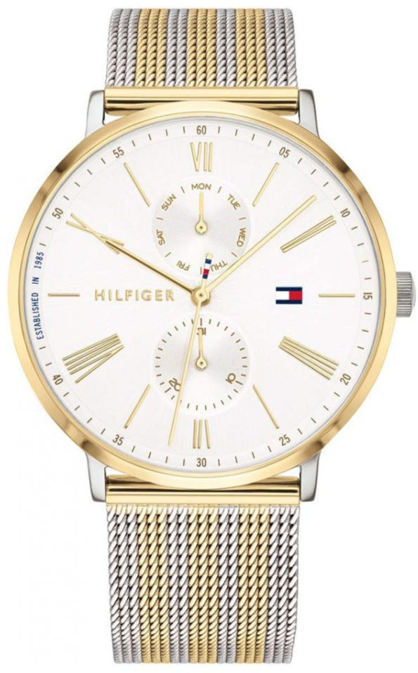 Tommy Hilfiger Jenna Quartz White Dial Two Tone Mesh Bracelet Watch for Women - 1782074 Buy Now By Tommy Hilfiger