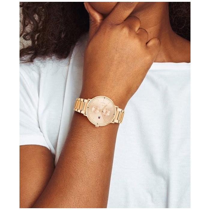 Tommy Hilfiger Jenna Quartz White Dial Rose Gold Steel Strap Watch for Women - 1782070 Buy Now By Tommy Hilfiger