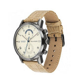 Tommy Hilfiger Kane White Dial Beige Leather Strap Watch for Men - 1710399 Buy Now By Tommy Hilfiger