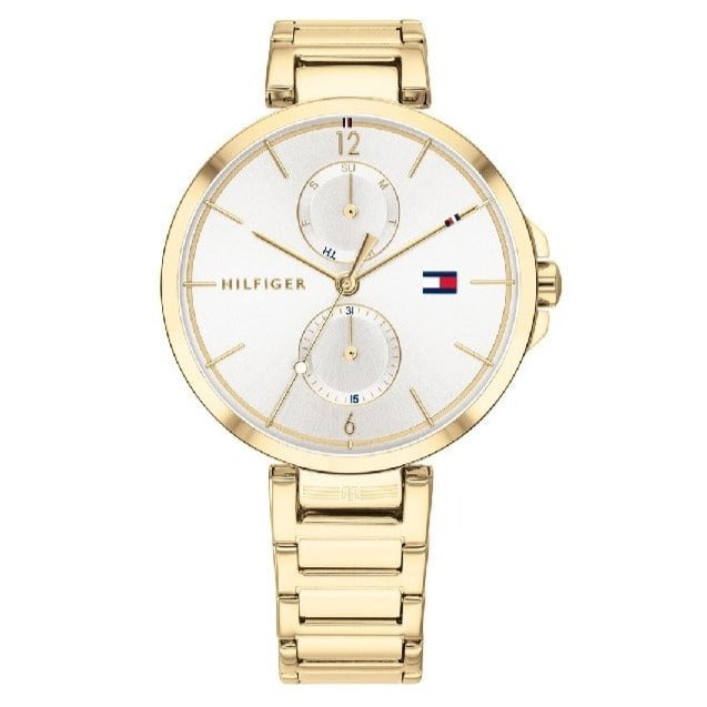 Tommy Hilfiger Angela White Dial Gold Steel Strap Watch for Women - 1782128 Buy Now By Tommy Hilfiger