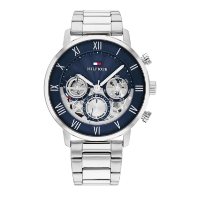 Tommy Hilfiger Legend Chronograph Blue Dial Silver Steel Strap Watch For Men - 1710569 Buy Now By Tommy Hilfiger