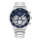 Tommy Hilfiger Legend Chronograph Blue Dial Silver Steel Strap Watch For Men - 1710569 Buy Now By Tommy Hilfiger