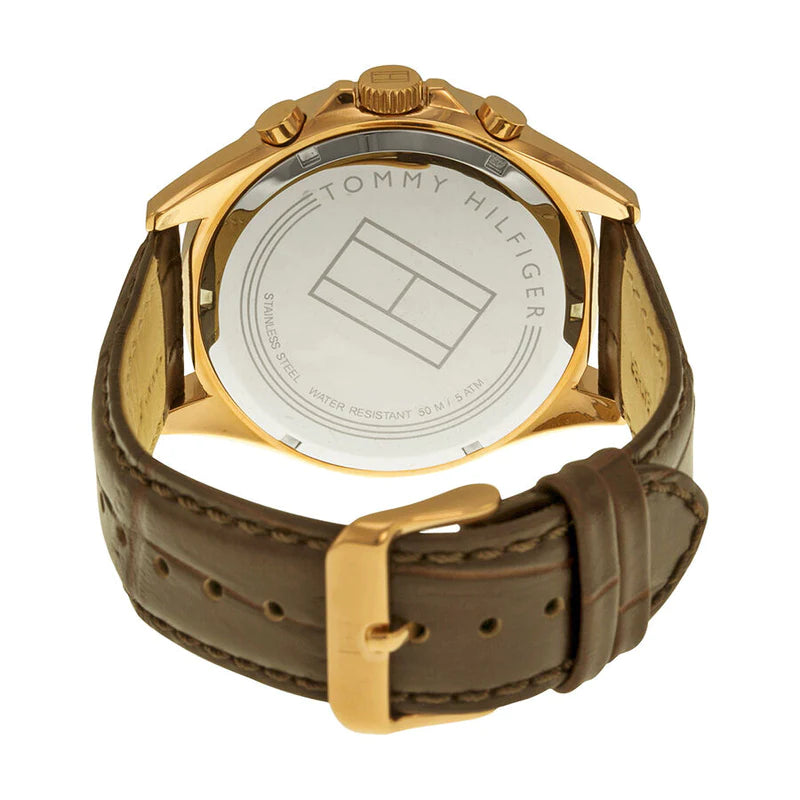 Tommy Hilfiger Luke Quartz White Dial Brown Leather Strap Watch for Men - 1791118 Buy Now By Tommy Hilfiger
