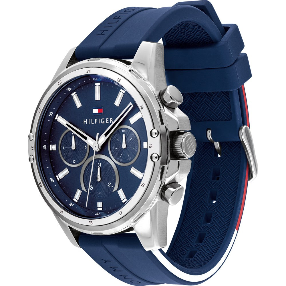Tommy Hilfiger Mason Blue Dial Blue Rubber Strap Watch for Men - 1791791 Buy Now By Tommy Hilfiger